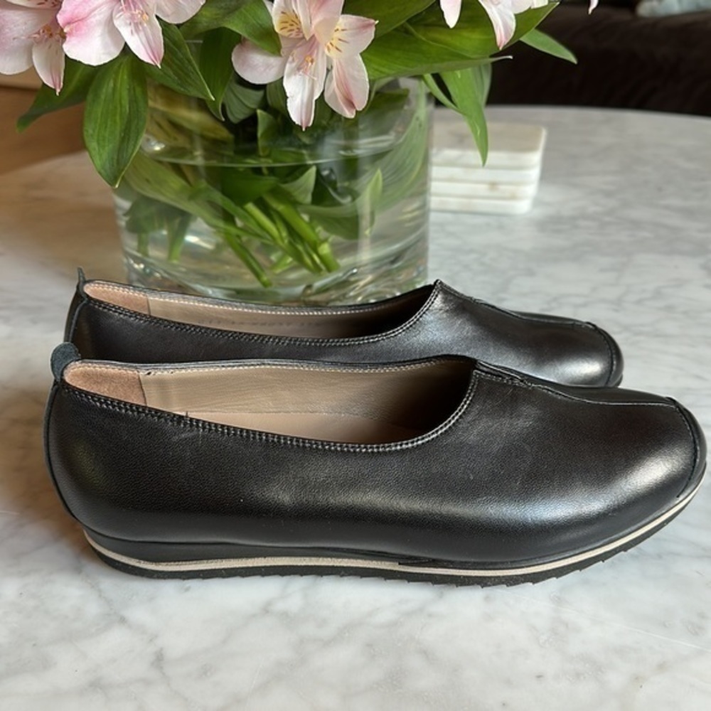 Mauro Teci handmade in Italy black leather shoes, size 37.5 - Picture 2 of 9